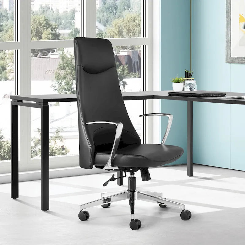 Fauteuil de bureau à dossier haut avec tissu antimicrobien