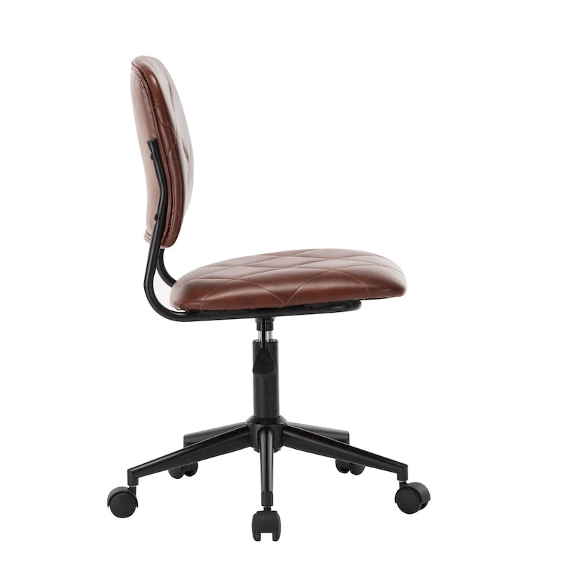 Chaise de bureau pivotante Porthos Home Kibe, revêtement en similicuir capitonné
