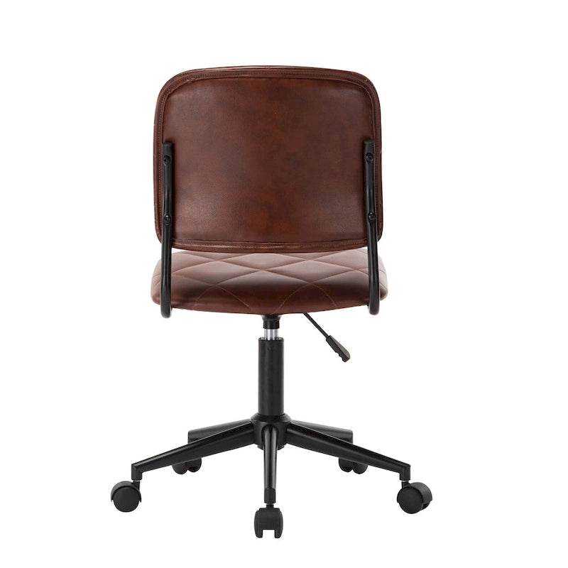 Chaise de bureau pivotante Porthos Home Kibe, revêtement en similicuir capitonné