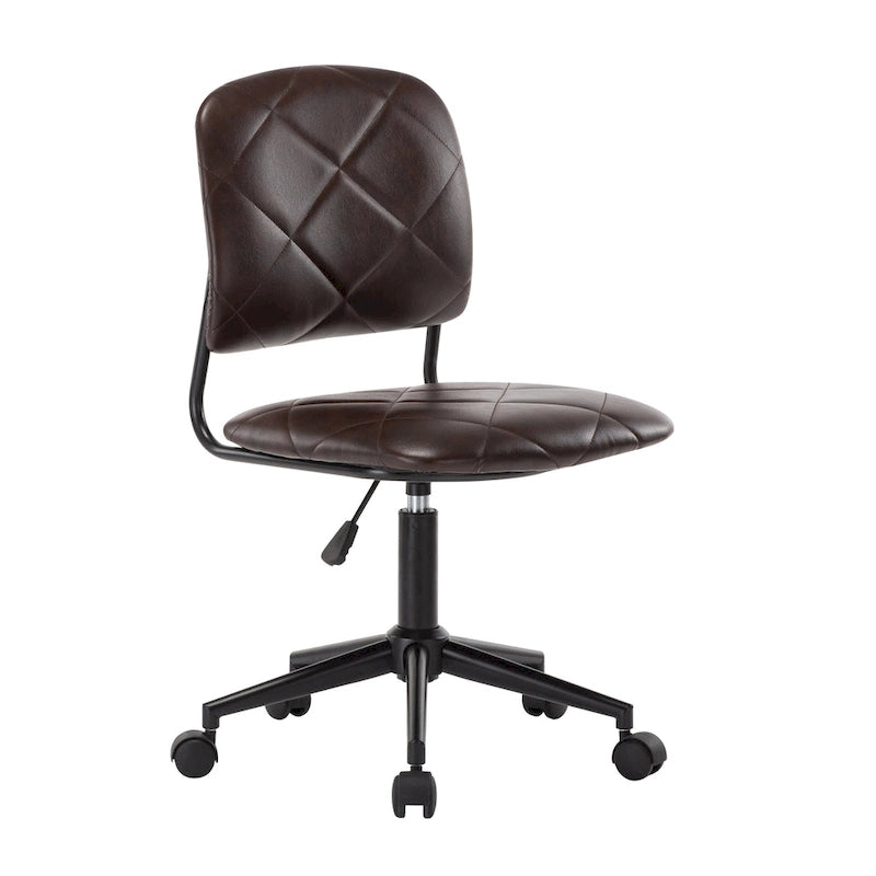 Chaise de bureau pivotante Porthos Home Kibe, revêtement en similicuir capitonné