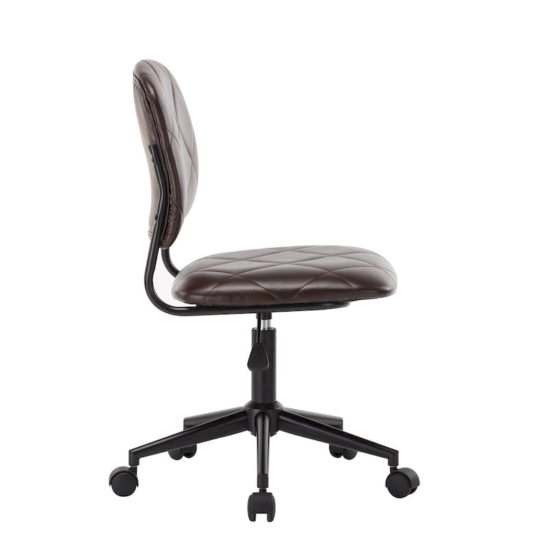 Chaise de bureau pivotante Porthos Home Kibe, revêtement en similicuir capitonné