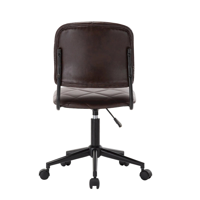Chaise de bureau pivotante Porthos Home Kibe, revêtement en similicuir capitonné