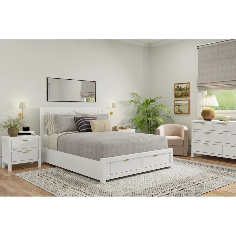 Lit de rangement Carmel très grand, blanc