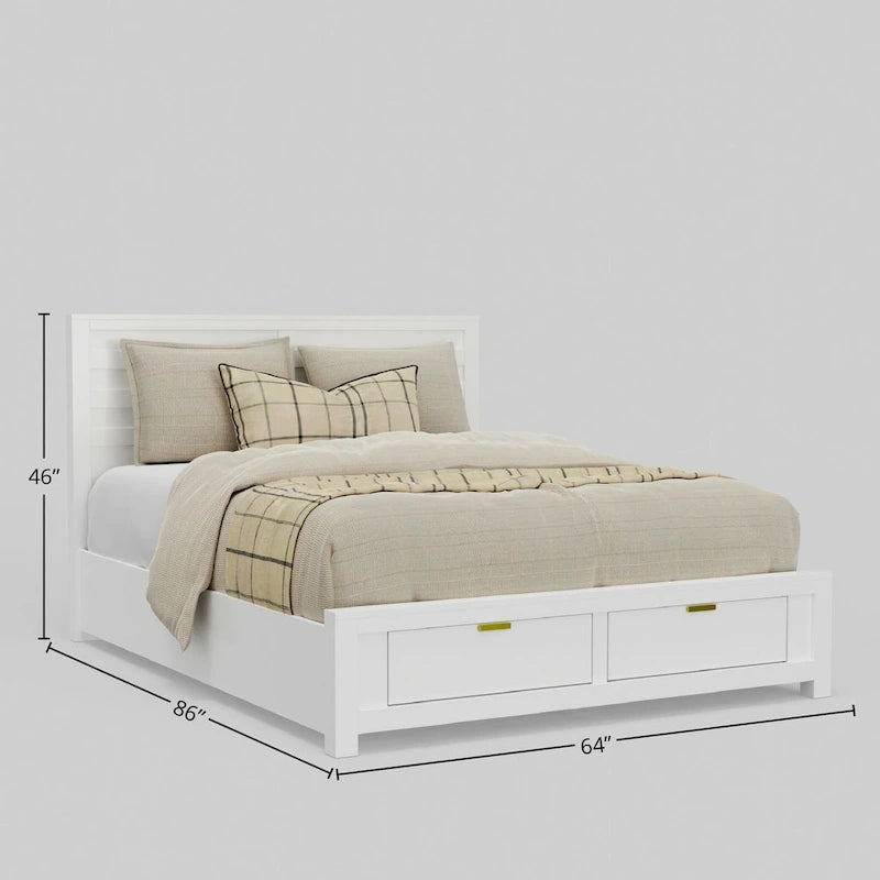 Lit de rangement Carmel très grand, blanc