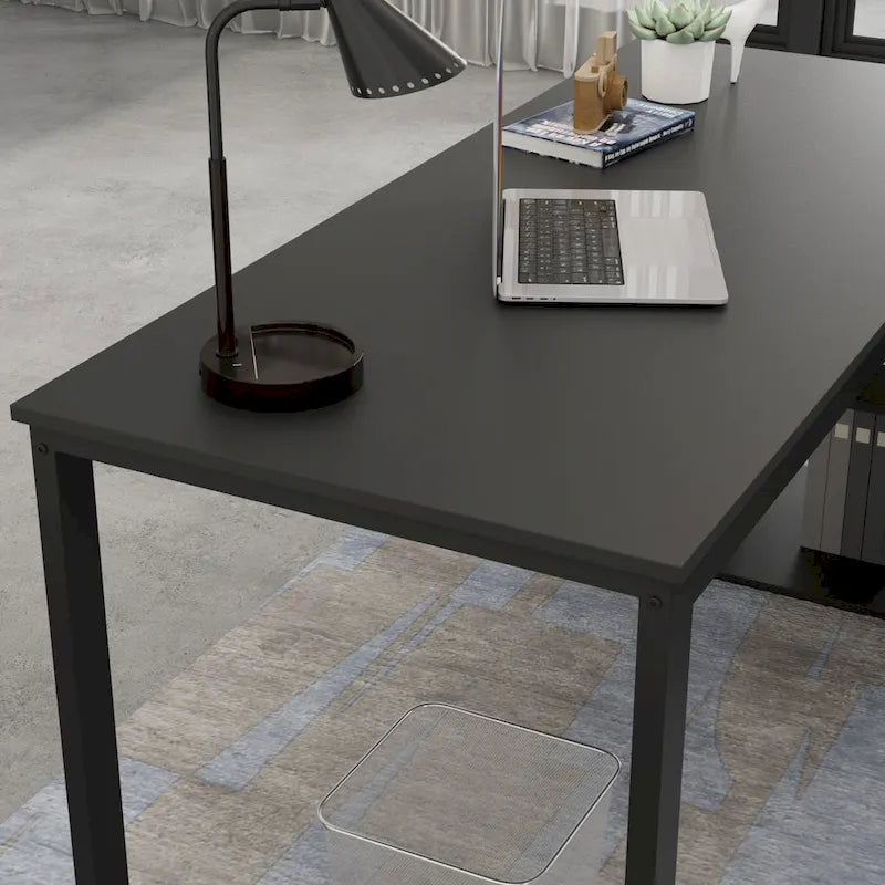 Bureau d'ordinateur d'angle en L Timechee 55 pouces avec tiroirs