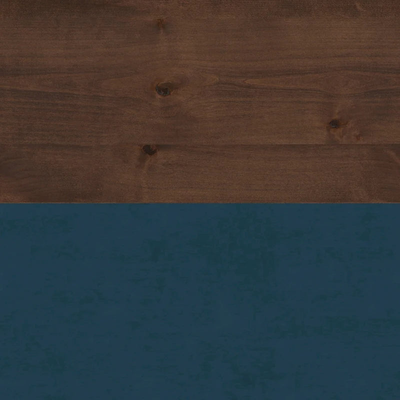 Classeur Bridgevine Home Nantucket 22 pouces à 1 tiroir, aucun assemblage requis, denim bleu et whiskey