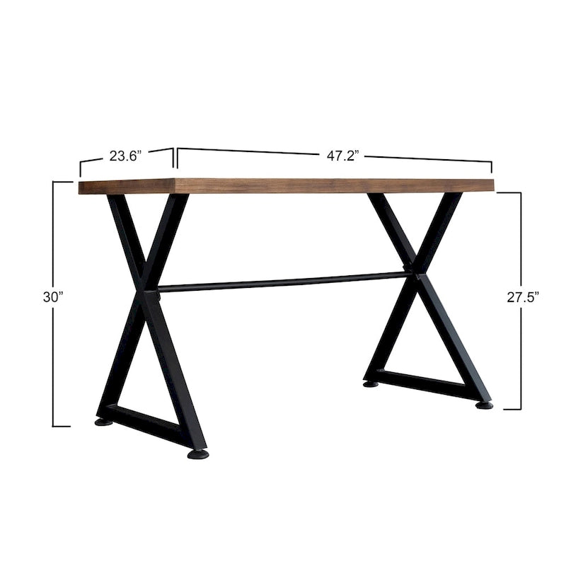 Table de bureau d'ordinateur industrielle Fowler de Carbon Loft