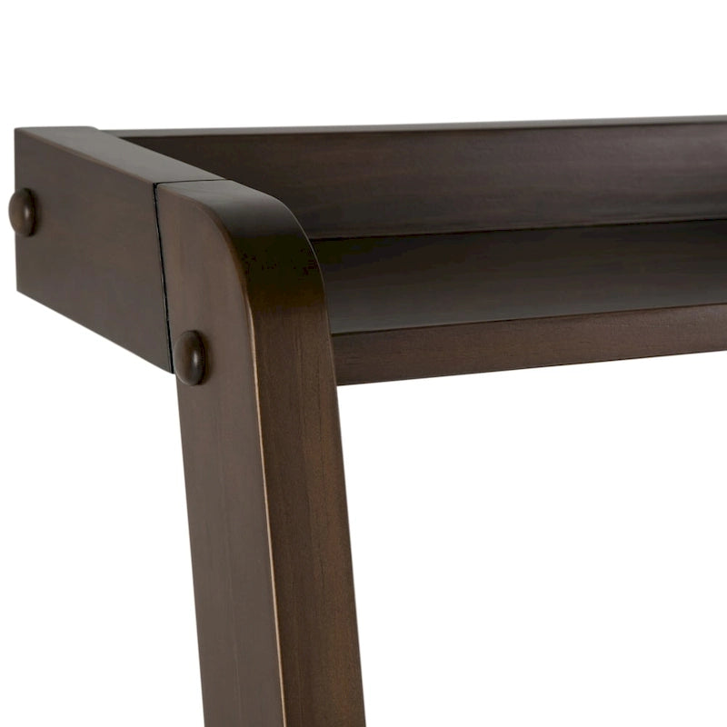 WYNDENHALL Darren Bureau mural contemporain en bois massif de 91 cm de large, couleur noyer chaud