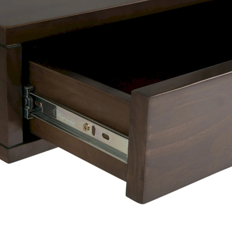 WYNDENHALL Darren Bureau mural contemporain en bois massif de 91 cm de large, couleur noyer chaud