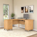 Bureau d'angle en L 60W Bush Furniture Somerset avec tiroirs et rangements