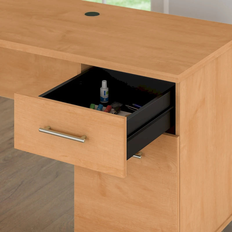 Bureau d'angle en L 60W Bush Furniture Somerset avec tiroirs et rangements