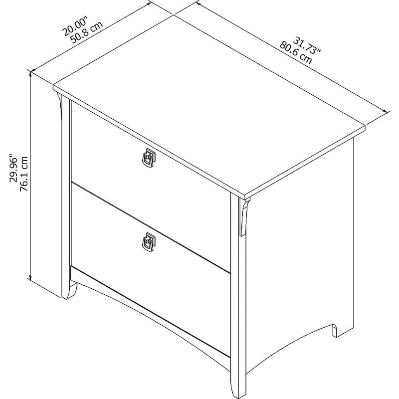 Classeur latéral Bush Furniture Salinas gris Cape Cod