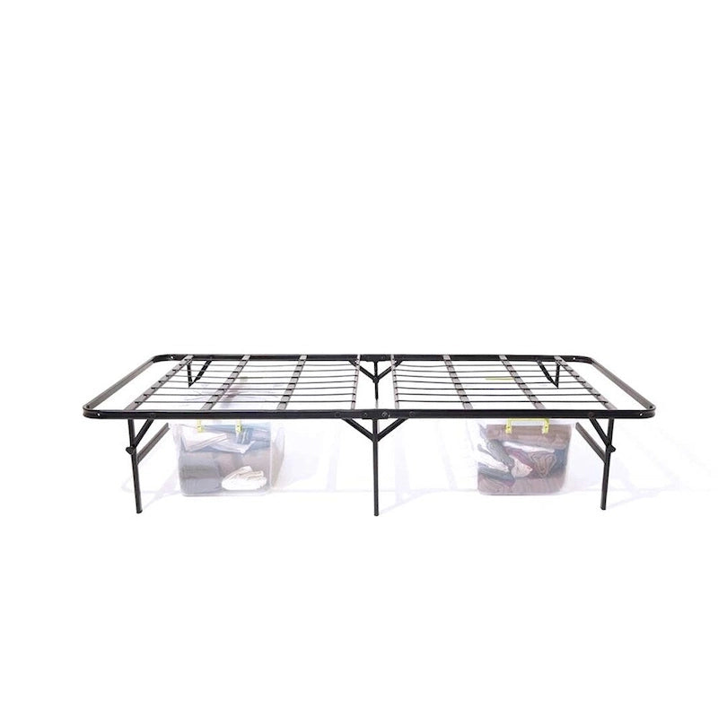 Cadre de lit plateforme grand lit Brookside et sommier tout-en-un, base de lit pliable