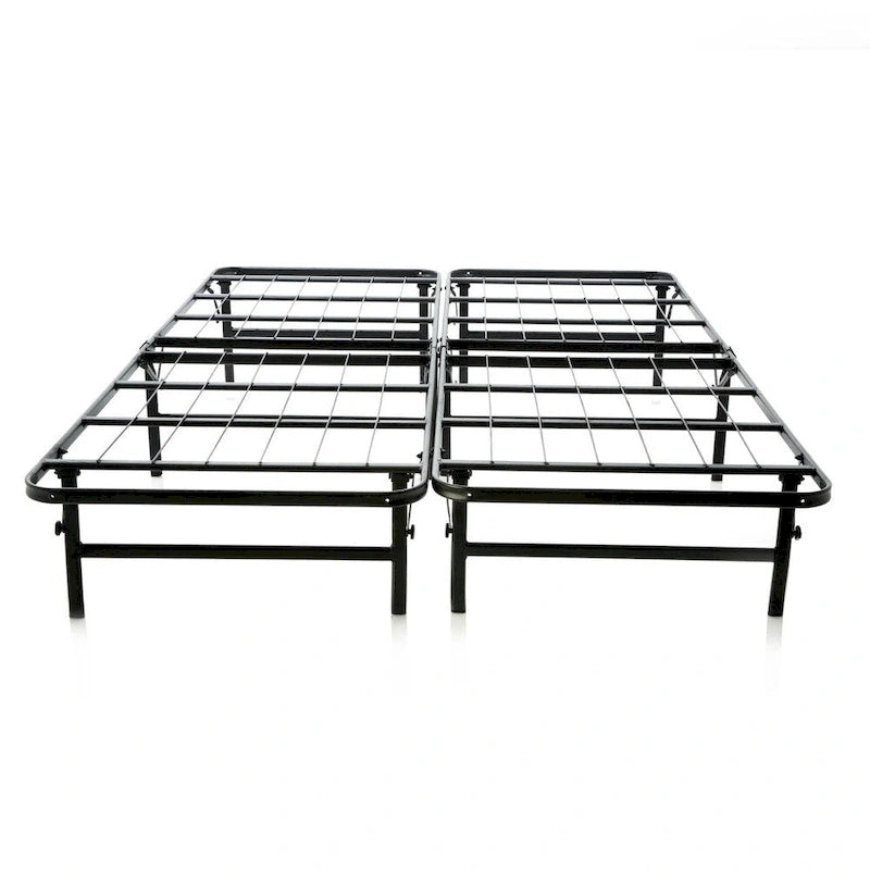 Cadre de lit plateforme grand lit Brookside et sommier tout-en-un, base de lit pliable