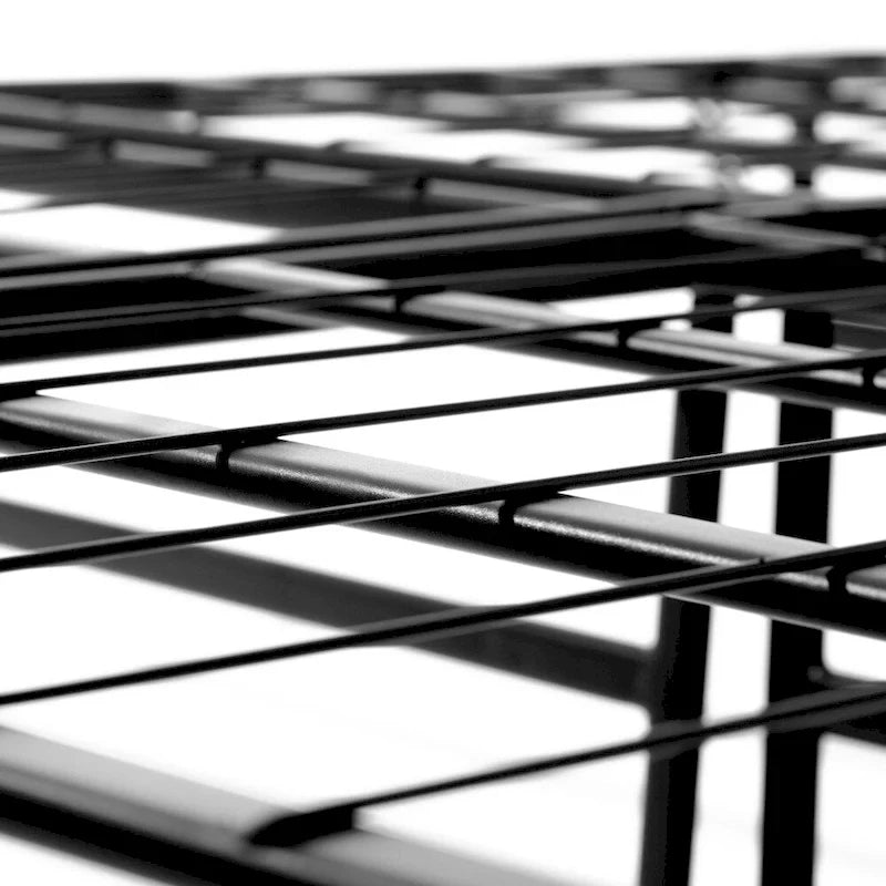 Cadre de lit plateforme grand lit Brookside et sommier tout-en-un, base de lit pliable