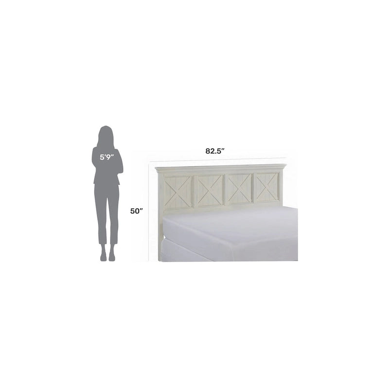 Tête de lit King Seaside Lodge blanc cassé par Homestyles