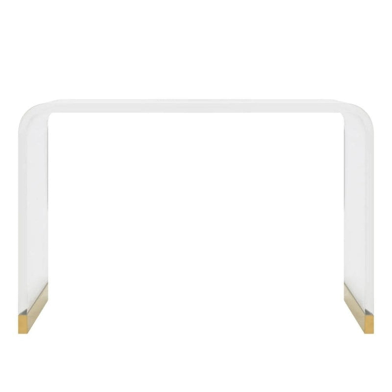 Console en acrylique doré