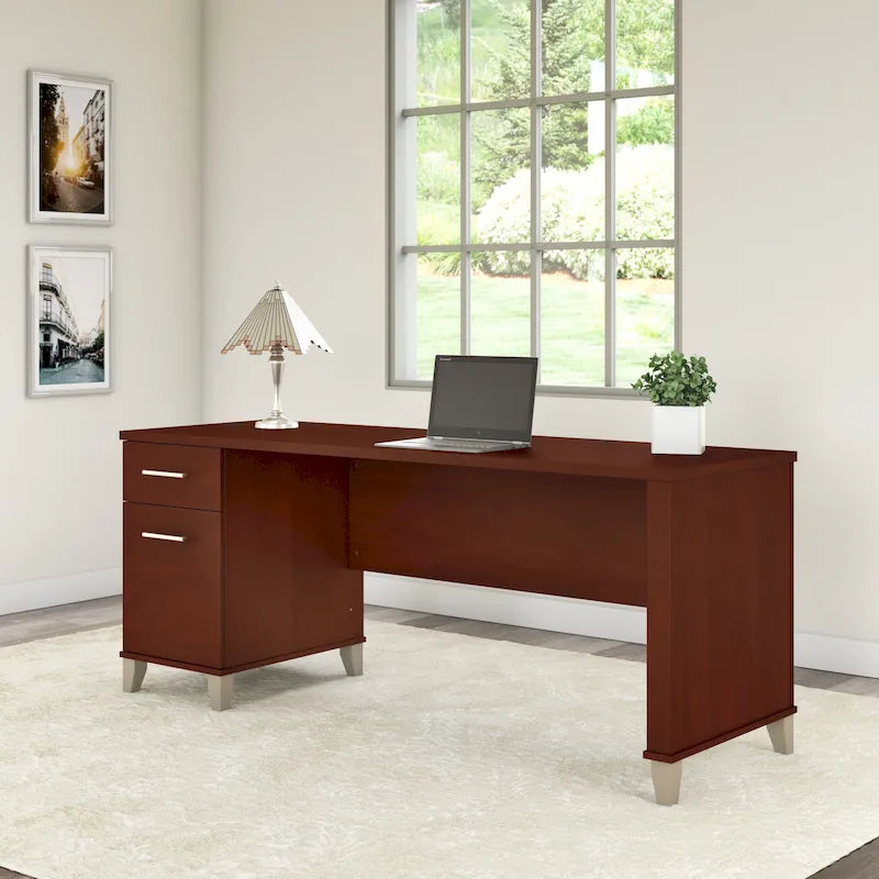 Bureau de direction 72 po Bush Furniture Somerset avec tiroirs de rangement