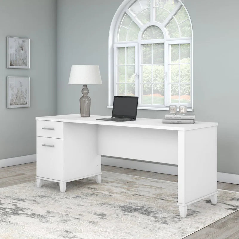 Bureau de direction 72 po Bush Furniture Somerset avec tiroirs de rangement