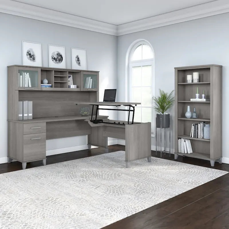 Bureau de direction 72 po Bush Furniture Somerset avec tiroirs de rangement
