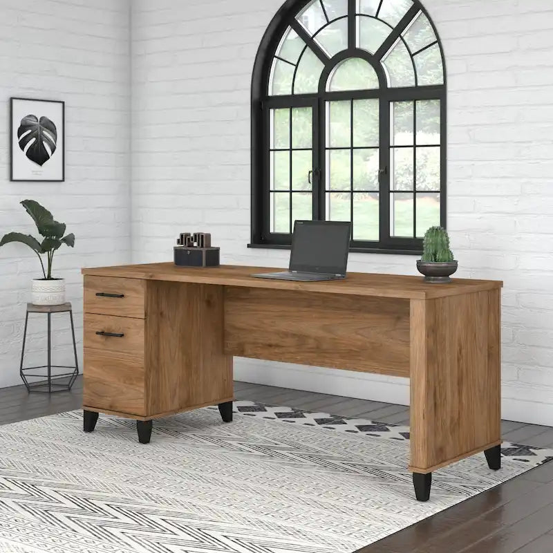 Bureau de direction 72 po Bush Furniture Somerset avec tiroirs de rangement