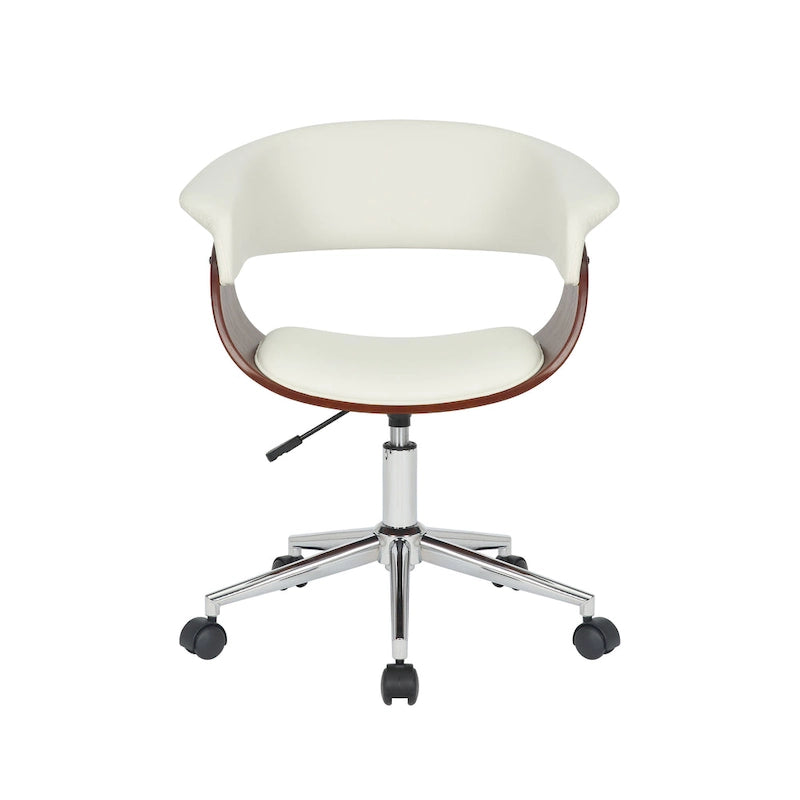 Fauteuil de bureau en similicuir Carson Carrington Sauoarkrokur avec piètement chromé