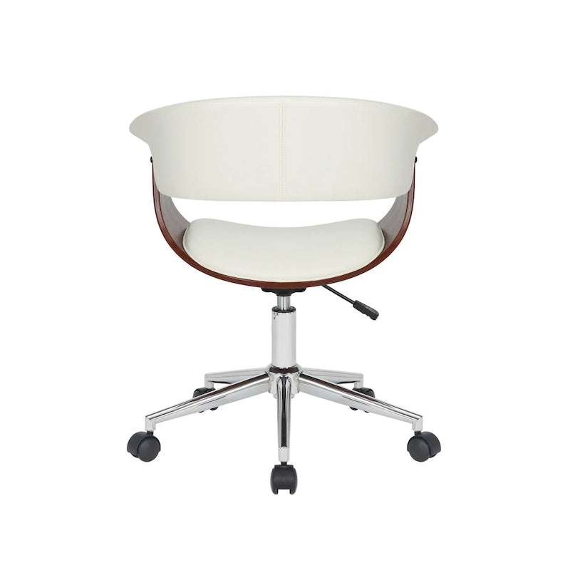 Fauteuil de bureau en similicuir Carson Carrington Sauoarkrokur avec piètement chromé