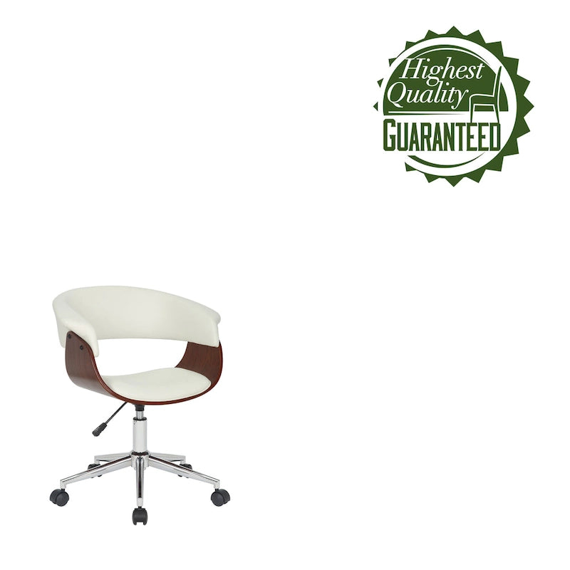 Fauteuil de bureau en similicuir Carson Carrington Sauoarkrokur avec piètement chromé