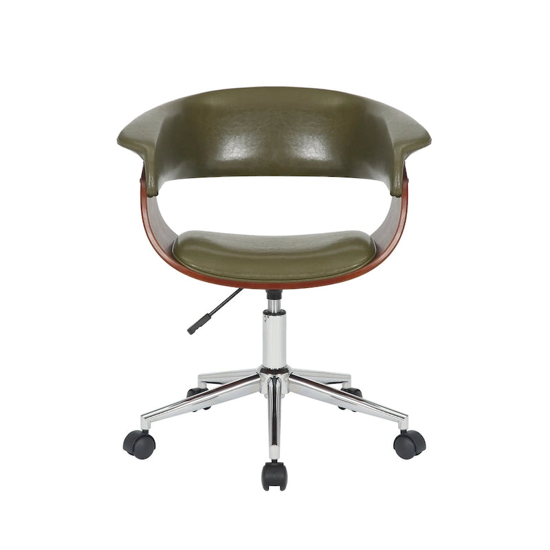 Fauteuil de bureau en similicuir Carson Carrington Sauoarkrokur avec piètement chromé