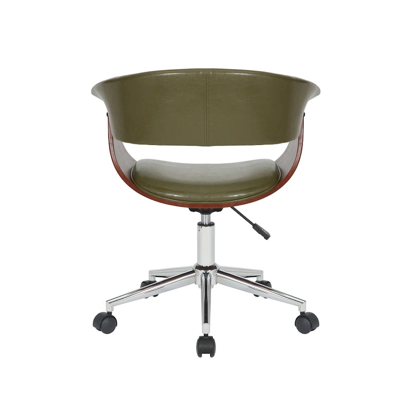 Fauteuil de bureau en similicuir Carson Carrington Sauoarkrokur avec piètement chromé