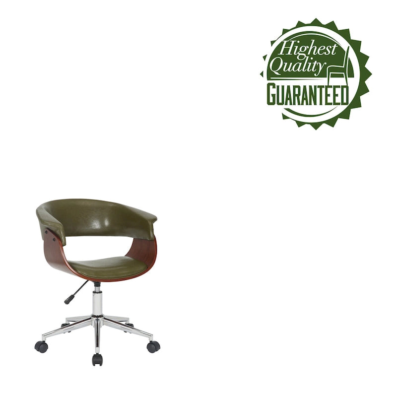 Fauteuil de bureau en similicuir Carson Carrington Sauoarkrokur avec piètement chromé