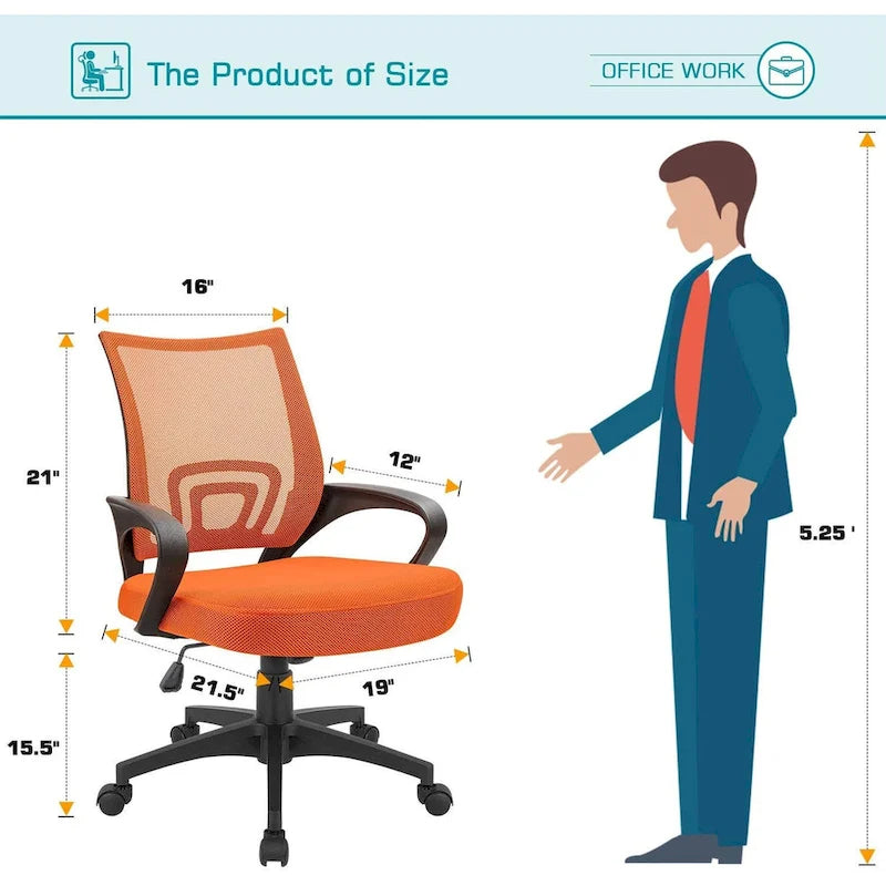 Homall Office Chair Chaise de bureau en maille Chaise d'ordinateur avec accoudoirs