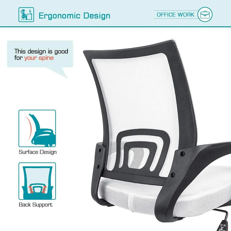Homall Office Chair Chaise de bureau en maille Chaise d'ordinateur avec accoudoirs