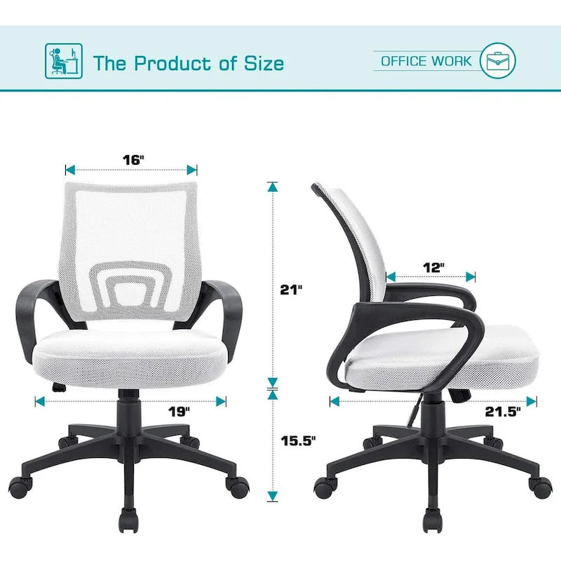 Homall Office Chair Chaise de bureau en maille Chaise d'ordinateur avec accoudoirs