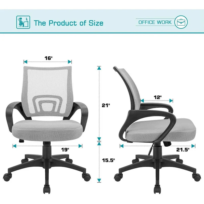 Homall Office Chair Chaise de bureau en maille Chaise d'ordinateur avec accoudoirs