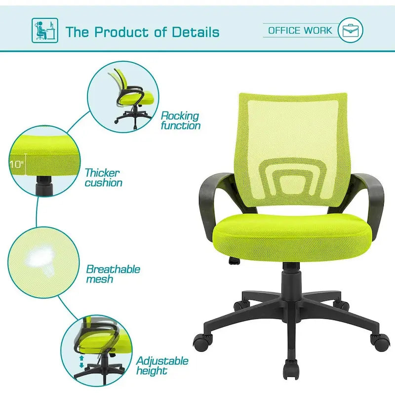 Homall Office Chair Chaise de bureau en maille Chaise d'ordinateur avec accoudoirs
