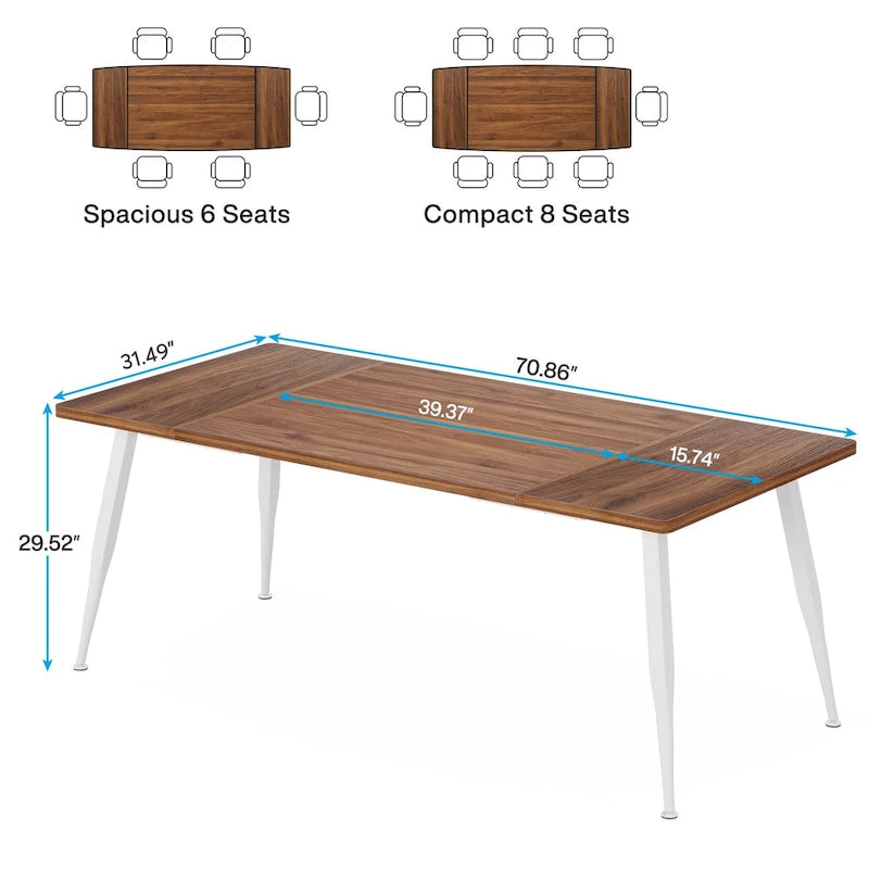 Grande table de conférence moderne 1m80 pour salle de réunion - S/O