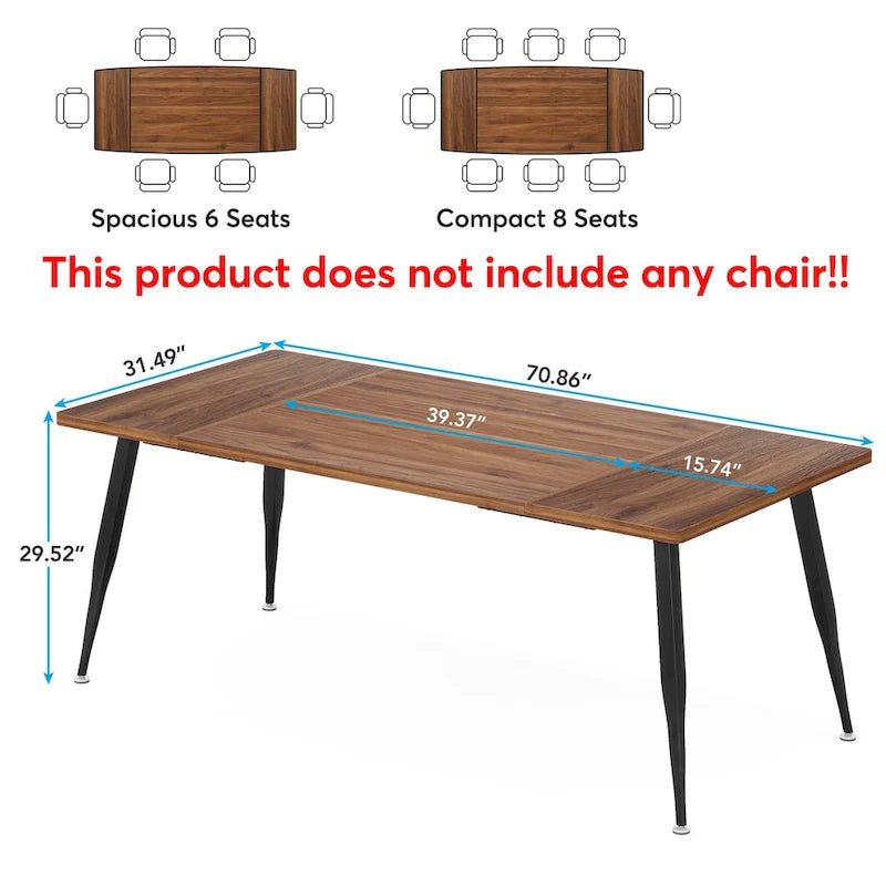 Grande table de conférence moderne 1m80 pour salle de réunion - S/O