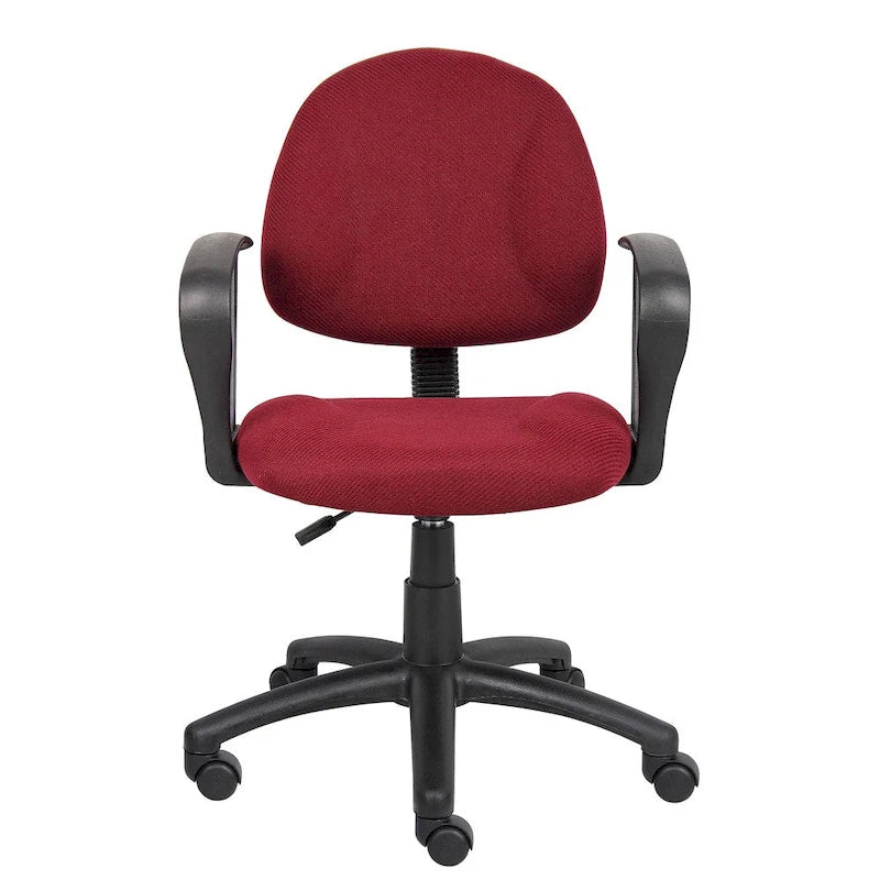 Chaise de travail ergonomique mi-hauteur Boss Burgundy
