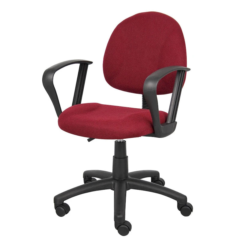 Chaise de travail ergonomique mi-hauteur Boss Burgundy