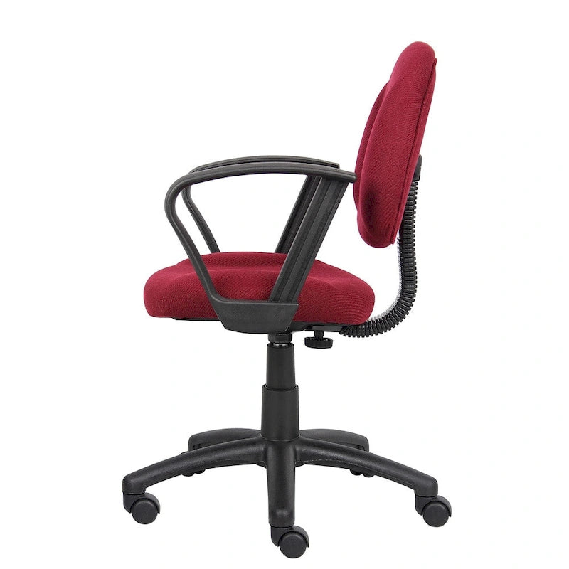 Chaise de travail ergonomique mi-hauteur Boss Burgundy