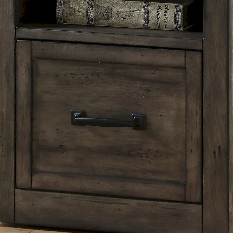 Meuble de rangement Bridgevine Home Storehouse à un tiroir, finition gris fumé