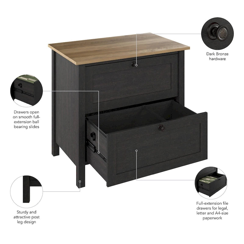 Meuble de classement latéral 2 tiroirs Mayfield de Bush Furniture