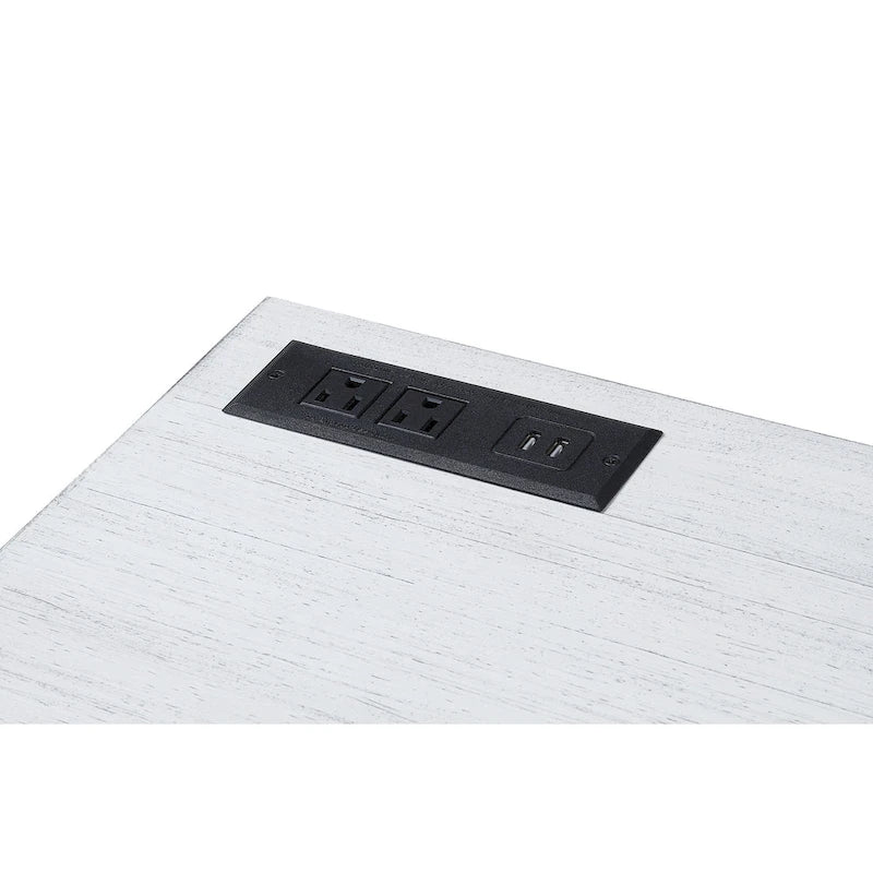 Bureau d'ordinateur Bird Modern en métal de 42 pouces avec ports USB par Furniture of America
