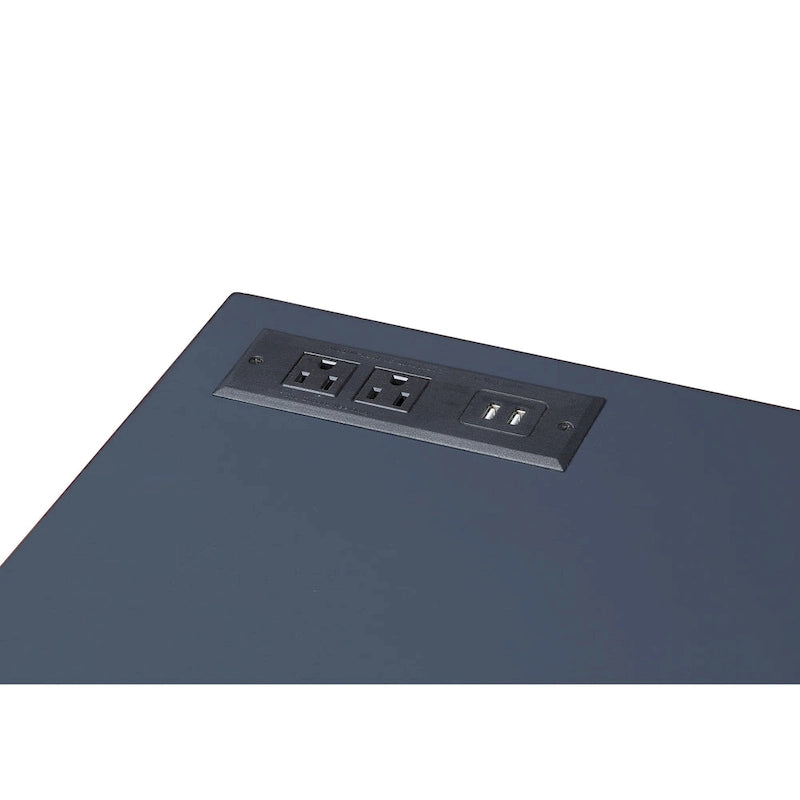 Bureau d'ordinateur Bird Modern en métal de 42 pouces avec ports USB par Furniture of America