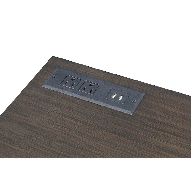 Bureau d'ordinateur Bird Modern en métal de 42 pouces avec ports USB par Furniture of America