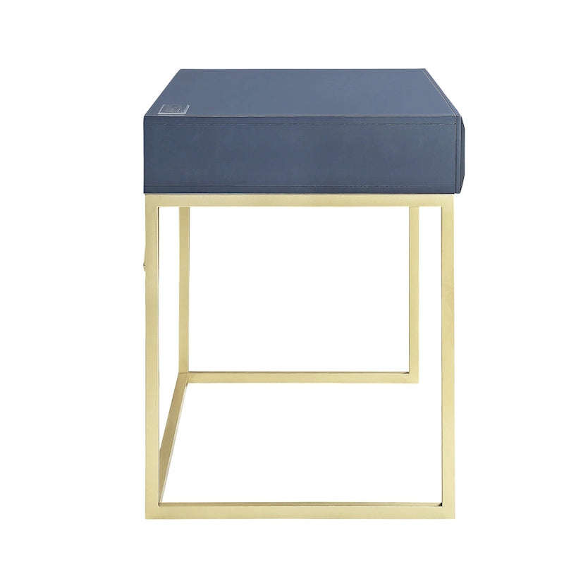 Bureau d'ordinateur Bird Modern en métal de 42 pouces avec ports USB par Furniture of America