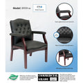 Chaise visiteur traditionnelle noire Boss
