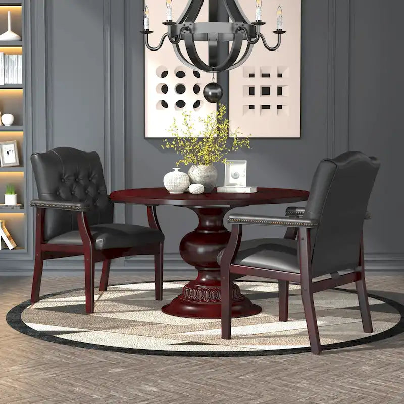 Chaise visiteur traditionnelle noire Boss
