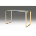 Bureau en verre avec base de médaillon